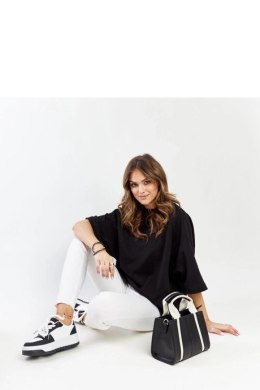 Czarno-białe sneakersy na grubej podeszwie Galit - Solea Solea