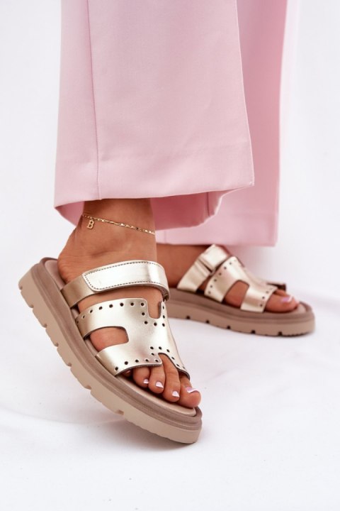Sandał Klapki Model Zazoo 40440 Gold - Step in style Step in style