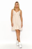 Sukienka Model M818 Light Beige - Makadamia Makadamia Sukienka Model M818 Light Beige - Makadamia Makadamia