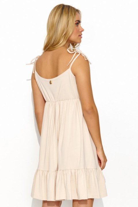 Sukienka Model M818 Light Beige - Makadamia Makadamia Sukienka Model M818 Light Beige - Makadamia Makadamia