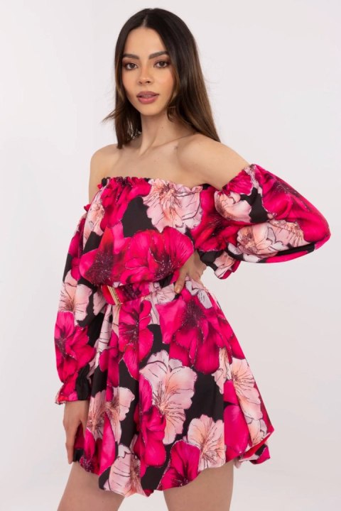 Sukienka Model MI-SK-A1447.84 Black/Pink - Italy Moda Italy Moda Sukienka Model MI-SK-A1447.84 Black/Pink - Italy Moda Italy Moda