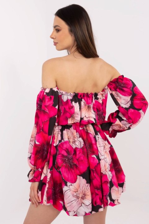 Sukienka Model MI-SK-A1447.84 Black/Pink - Italy Moda Italy Moda Sukienka Model MI-SK-A1447.84 Black/Pink - Italy Moda Italy Moda