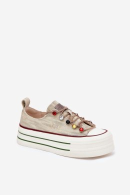 Trampki Model Goe RR2N4105 Beige - Step in style Step in style