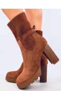 Botki na obcasie z elastycznym ściągaczem CARLINI CAMEL - Inello Inello Botki na obcasie z elastycznym ściągaczem CARLINI CAMEL - Inello Inello