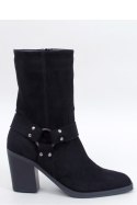 Botki zamszowe kowbojki HARDIN BLACK - Inello Inello Botki zamszowe kowbojki HARDIN BLACK - Inello Inello