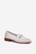 Mokasyny Model S.Barski LR51-594 Silver - Step in style Step in style Mokasyny Model S.Barski LR51-594 Silver - Step in style Step in style