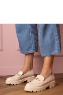 Mokasyny Model Sanita YDF-32 Beige - PRIMO PRIMO Mokasyny Model Sanita YDF-32 Beige - PRIMO PRIMO
