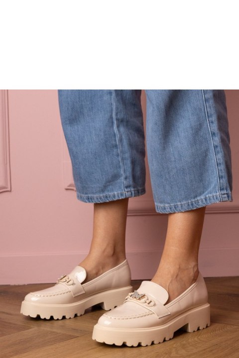 Mokasyny Model Sanita YDF-32 Beige - PRIMO PRIMO Mokasyny Model Sanita YDF-32 Beige - PRIMO PRIMO