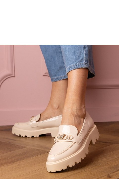 Mokasyny Model Sanita YDF-32 Beige - PRIMO PRIMO Mokasyny Model Sanita YDF-32 Beige - PRIMO PRIMO