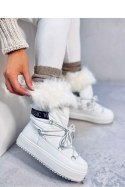 Śniegowce z futrem KENDALS WHITE - Inello Inello Śniegowce z futrem KENDALS WHITE - Inello Inello