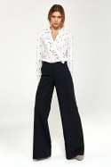 Spodnie typu palazzo SD31 Black - Nife Nife Spodnie typu palazzo SD31 Black - Nife Nife