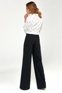 Spodnie typu palazzo SD31 Black - Nife Nife Spodnie typu palazzo SD31 Black - Nife Nife