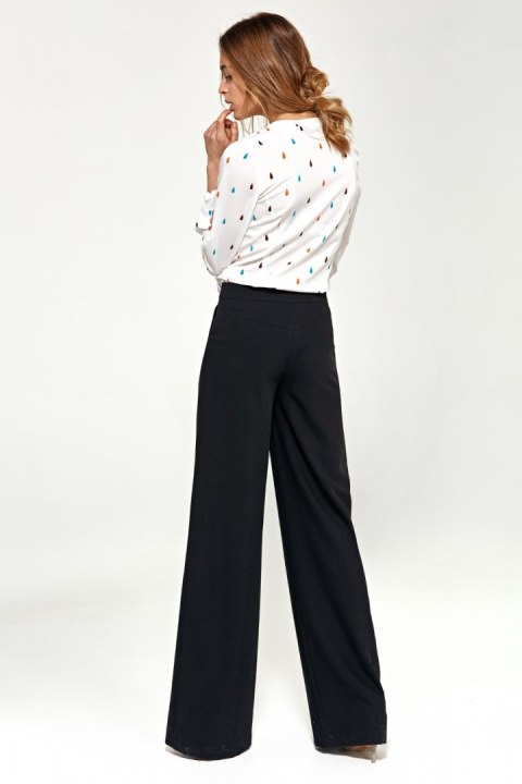Spodnie typu palazzo SD31 Black - Nife Nife Spodnie typu palazzo SD31 Black - Nife Nife