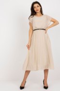 Sukienka Model DHJ-SK-8839-1.23X Beige - Italy Moda Italy Moda Sukienka Model DHJ-SK-8839-1.23X Beige - Italy Moda Italy Moda