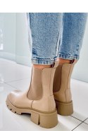 Sztyblety z wysoką cholewką RUMER KHAKI - Inello Inello Sztyblety z wysoką cholewką RUMER KHAKI - Inello Inello
