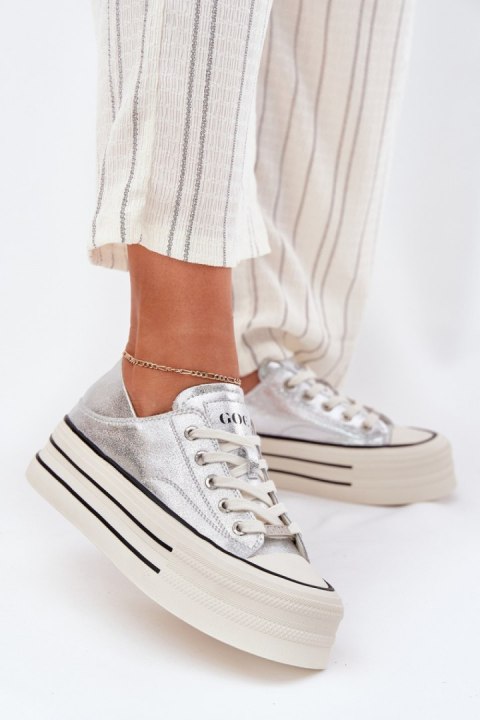 Trampki Model GOE RR2N4108 Silver - Step in style Step in style