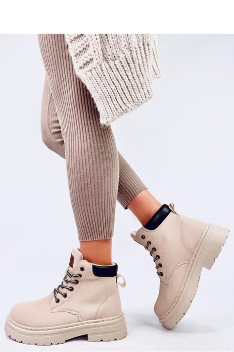 Traperki damskie timberki KELLERS BEIGE - Inello Inello Traperki damskie timberki KELLERS BEIGE - Inello Inello