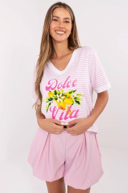 Bluzka Model MI-BZ-M6312-2.93 Fluo Pink - Italy Moda Italy Moda