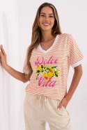 Bluzka Model MI-BZ-M6312-2.93 Orange - Italy Moda Italy Moda Bluzka Model MI-BZ-M6312-2.93 Orange - Italy Moda Italy Moda
