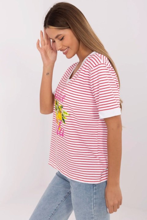 Bluzka Model MI-BZ-M6312-2.93 Red - Italy Moda Italy Moda Bluzka Model MI-BZ-M6312-2.93 Red - Italy Moda Italy Moda