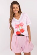 Bluzka Model MI-BZ-M6312-3.77 Fluo Pink - Italy Moda Italy Moda Bluzka Model MI-BZ-M6312-3.77 Fluo Pink - Italy Moda Italy Moda