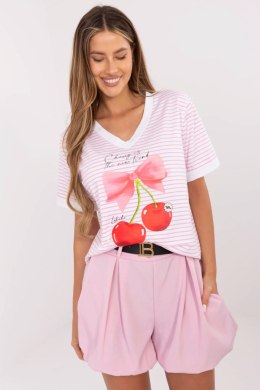 Bluzka Model MI-BZ-M6312-3.77 Fluo Pink - Italy Moda Italy Moda