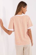 Bluzka Model MI-BZ-M6312-4.74 Orange - Italy Moda Italy Moda Bluzka Model MI-BZ-M6312-4.74 Orange - Italy Moda Italy Moda