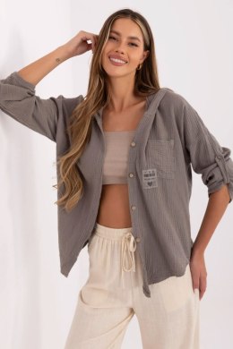 Koszula Damska Model DHJ-KS-25157.87 Dark Grey - Italy Moda Italy Moda