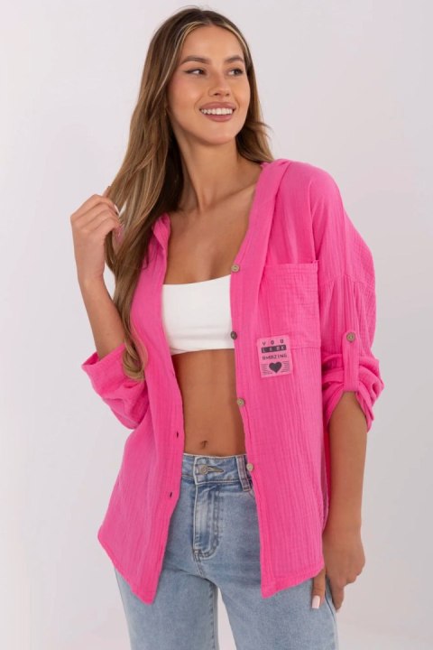 Koszula Damska Model DHJ-KS-25157.87 Dark Pink - Italy Moda Italy Moda Koszula Damska Model DHJ-KS-25157.87 Dark Pink - Italy Moda Italy Moda