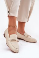 Mokasyny Model Maciejka K6809-04 Beige - Step in style Step in style Mokasyny Model Maciejka K6809-04 Beige - Step in style Step in style