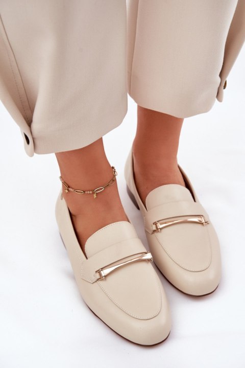 Mokasyny Model Maciejka K6809-04 Beige - Step in style Step in style Mokasyny Model Maciejka K6809-04 Beige - Step in style Step in style