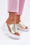 Sandał Klapki Model Artiker 56C0435 Gold - Step in style Step in style Sandał Klapki Model Artiker 56C0435 Gold - Step in style Step in style