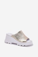 Sandał Klapki Model Artiker 56C0435 Gold - Step in style Step in style Sandał Klapki Model Artiker 56C0435 Gold - Step in style Step in style