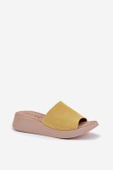 Sandał Klapki Model Panto Fino RR267038 Yellow - Step in style Step in style Sandał Klapki Model Panto Fino RR267038 Yellow - Step in style Step in style