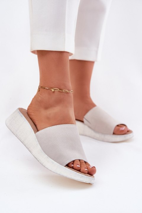 Sandał Klapki Model Panto Fino RR267044 Grey - Step in style Step in style Sandał Klapki Model Panto Fino RR267044 Grey - Step in style Step in style