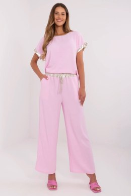 Spodnie Komplet Model DHJ-KMPL-9370.87 Light Pink - Italy Moda Italy Moda