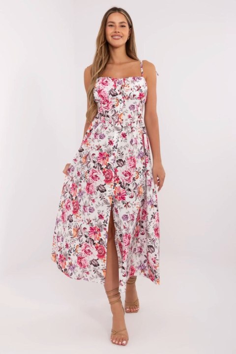 Sukienka Model MI-SK-23817-12.95 White/Pink - Italy Moda Italy Moda Sukienka Model MI-SK-23817-12.95 White/Pink - Italy Moda Italy Moda