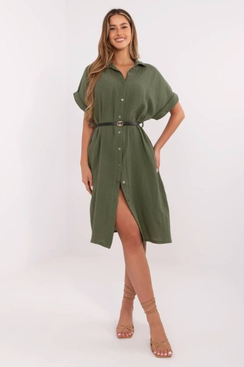 Sukienka Model MI-SK-A2494.99 Khaki - Italy Moda Italy Moda Sukienka Model MI-SK-A2494.99 Khaki - Italy Moda Italy Moda