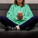 Bluzair Bluza Koc Oversize z Kapturem Polska Mięta