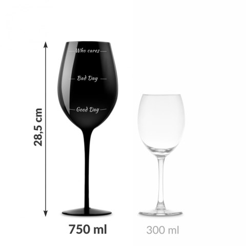 Etui na wino z 2 kieliszkami Who cares duże xxl Etui na wino z 2 kieliszkami Who cares duże xxl