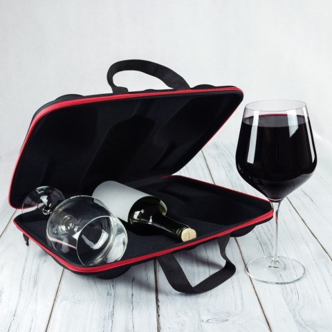 Etui na wino z 2 kieliszkami do wina Diamond duże Etui na wino z 2 kieliszkami do wina Diamond duże