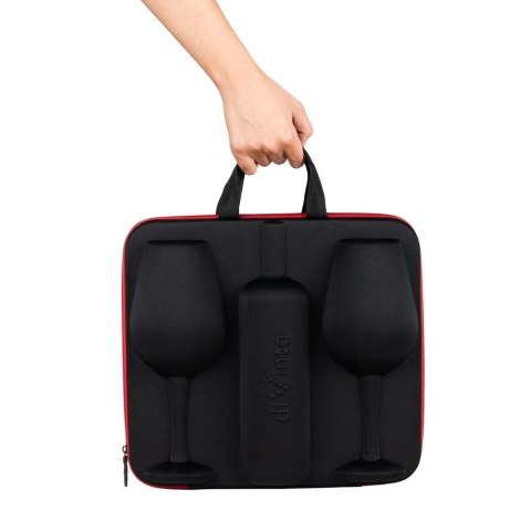 Etui na wino z 2 kieliszkami zestaw do wina Black Etui na wino z 2 kieliszkami zestaw do wina Black