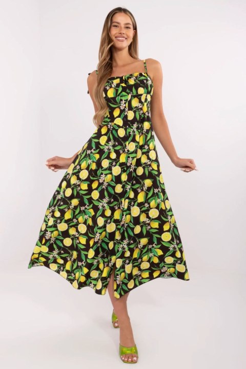 Sukienka Model MI-SK-23817.40 Black/Yellow - Italy Moda Italy Moda Sukienka Model MI-SK-23817.40 Black/Yellow - Italy Moda Italy Moda