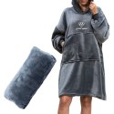 Bluzair SUPER MAMA - Bluza koc - Szary - prezent dla mamy - dzień matki