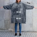 Bluzair SUPER MAMA - Bluza koc - Szary - prezent dla mamy - dzień matki