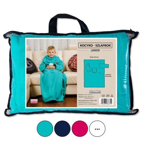 Kocyko - szlafrok Junior Granatowy koc z rękawami Kocyko - szlafrok Junior Granatowy koc z rękawami