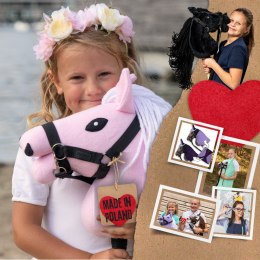 Hobby Horse Skippi - koń na kiju - różowy A5 - lekki i poręczny