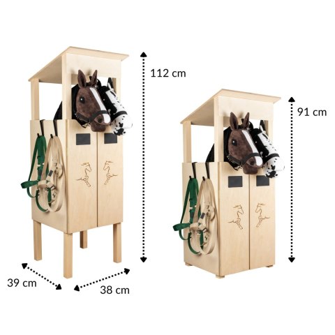 Skippi Stajnia dla Hobby Horse - podwójna, drewniana, polska produkcja Skippi Stajnia dla Hobby Horse - podwójna, drewniana, polska produkcja