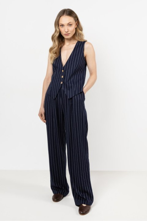 Spodnie Damskie Model A725 Navy - awama Awama Spodnie Damskie Model A725 Navy - awama Awama