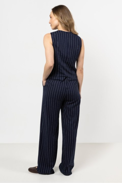 Spodnie Damskie Model A725 Navy - awama Awama Spodnie Damskie Model A725 Navy - awama Awama